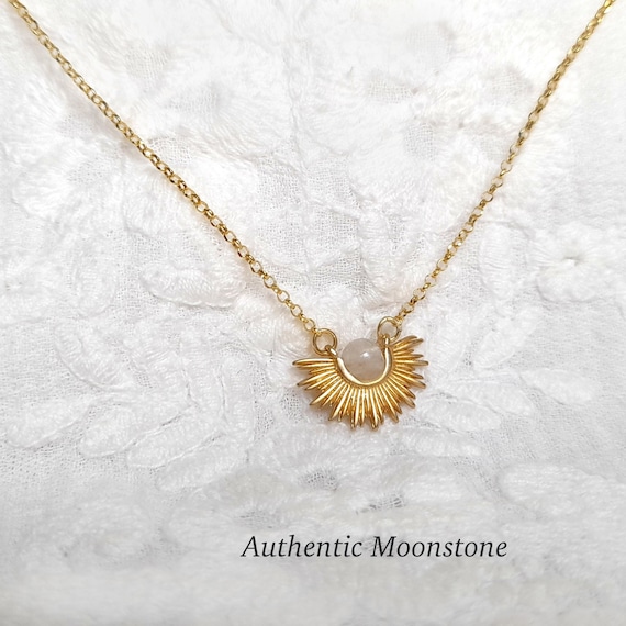 Dainty moonstone necklace, gold filled moonstone necklace, june birthstone necklace, gemini birthstone necklace