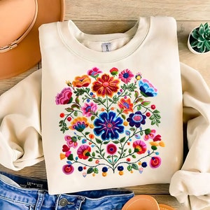 15 Mexican Embroidery Pattern | Mexican Floral PNG Pattern | Cinco De ...