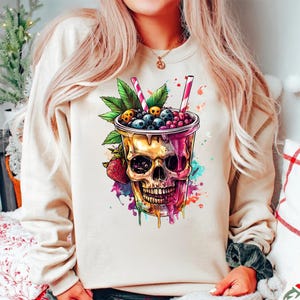 Spooky Summer Png, Summer Vibes Skeleton Clipart, Coffee Lover Sublimation Design, Pastel Goth Png, Funny Summer Shirt Png, Digital Png File