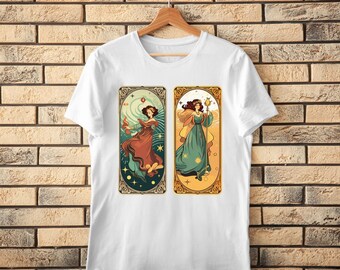 Cartas de tarot digitales PNG Pegatinas de cartas de tarot para diario de tarot Lectura de tarot de los Arcanos mayores Pegatinas de planificador de brujas Uso comercial