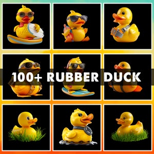 100+ Rubber Duck Clipart bundle, Rubber Duck Png, sublimation design, Rubber Duck Tshirt, Commercial Use, Digital download