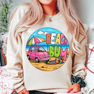 Beach Bum Png, Summer Sublimation Png, Retro Beach Design, Summer Png For Shirt, Summer Child, Summer Beach Png Download