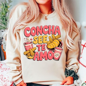 Concha See Te Amo PNG, Mexican Valentine Png, Candy Valentines Png, Cafecito Valentine Day PNG, Concha Valentine&#39;s Day Png, Digital Download
