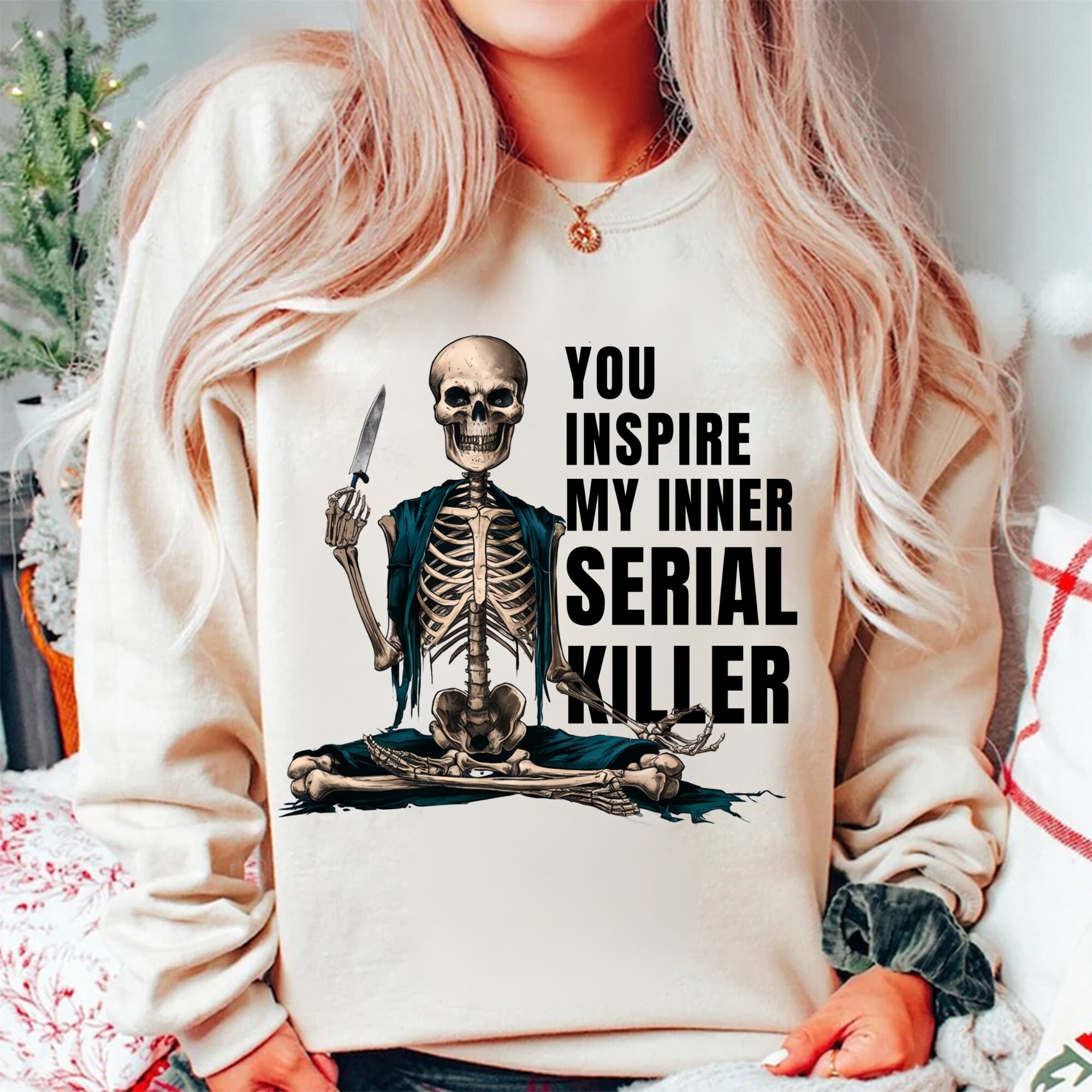 You Inspire My Inner Killer Zen Buddha Yoga Skeleton T-Shirt You Inspire My Inner Killer Zen Buddha Yoga Skeleton T-Shirt
