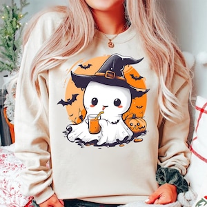 Fantasma lindo Png Café Png Bougie Png Bougie Fantasma png Aquí para los abucheos Png Diseño de camiseta de Halloween png taza png Tendencias png dtf png