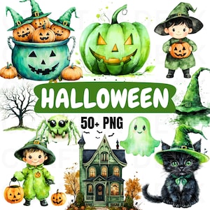 Green Halloween PNG Bundle happy halloween png Trick or Treat png Halloween T-shirts Designs Horror Png Halloween Sublimation Designs