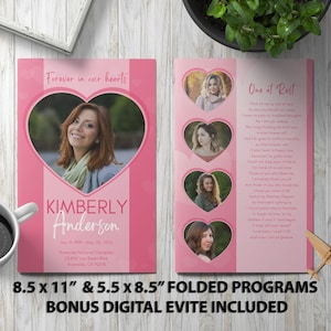 Fully Editable Funeral Program Template Memorial Announcement, Obituary ...