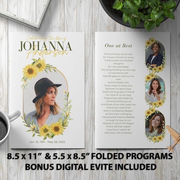 Yellow Obituary Flyer Template Etsy Yellow Obituary Flyer Template Etsy
