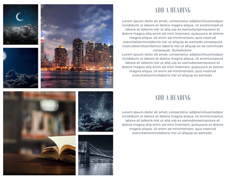 Funeral Program Template, Editable Blue Memorial Brochure, Obituary