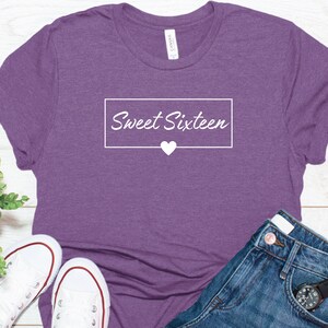 T-shirt Sweet Sixteen, regalo per il 16° compleanno, camicia per il 16° compleanno di Milestone, t-shirt per adolescenti per il sedicesimo compleanno, regalo di compleanno per adolescenti
