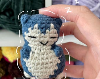 Crochet Sleepy Bear Anime Amigurumi Keychain Present, Cute Small Handmade Squishy Stuffed Plush Toy