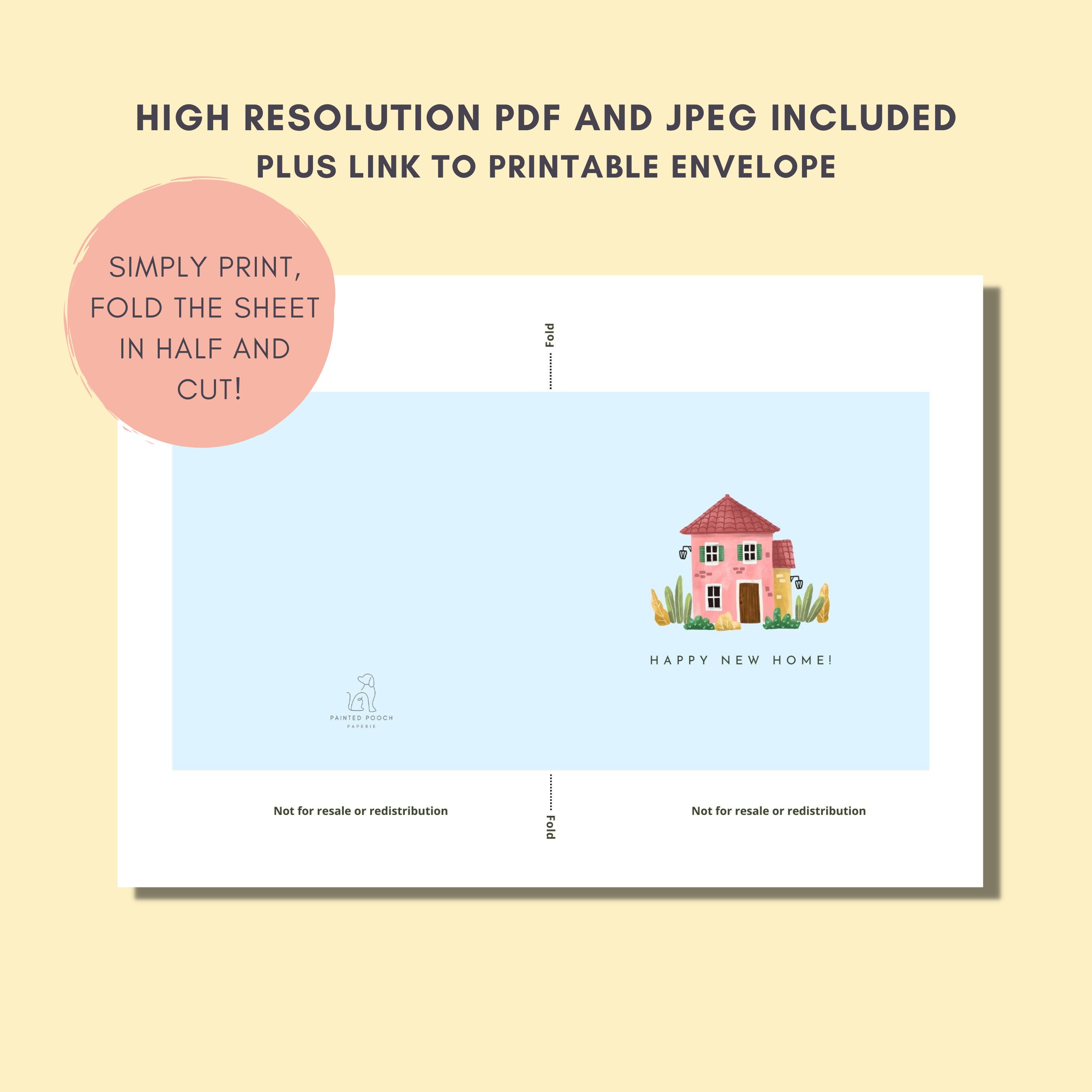 Printable Happy New Home Card | New House | Housewarming Card ...