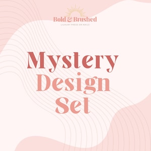 Mystery Design Set, Custom Nail Art, Luxury Hand Painted Press On Nail Enhancement.
