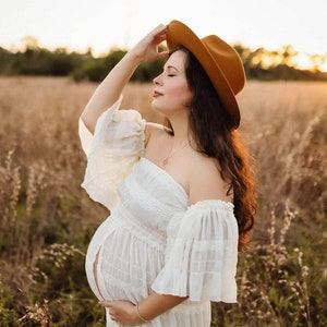 Vestido Boho o Conjunto de Dos Piezas Celine para Mujer / Vestido Batista Vintage o Top y Falda / Sesión de Maternidad / Sesión de Fotos de Embarazo imagen 7