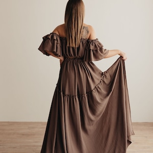 Conjunto bohemio de dos piezas para mujer Dolly / Top y falda vintage bicolor / Sesión de fotos de maternidad