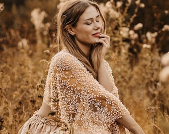 Top bohemio de tul con cuentas Taylor / Accesorio para fotos de maternidad