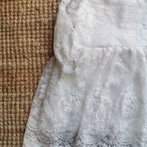 Luisa Girls Boho Dress Lace & Muslin Vintage Dresses For Children Bohemian Natural Clothing Kids Little Retro Fashion cream