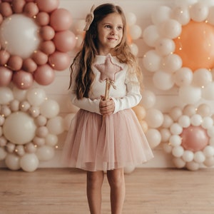Yenna Girls Boho Skirt | Tulle Vintage Mini or Midi Skirt For Children | Bohemian Natural Clothing | Kids Little Retro Fashion