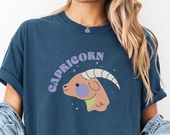 Capricorn Zodiac Sign Astrology Shirt, Capricorn Gift, Capricorn Birthday, Astrology Tee, Retro Zodiac Shirt, Gift Tshirt, Cute Graphic Tee