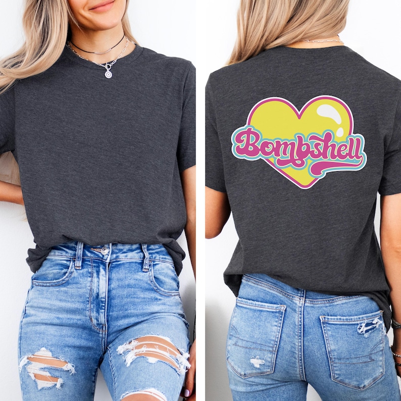 Trendy Island Villa Bombshell Heart Comfort Colors® T-Shirt, süßes Villa-Shirt, Liebe, italienischer Sommer, Sommer-T-Shirt, Retro Strand-Shirt Bild 3