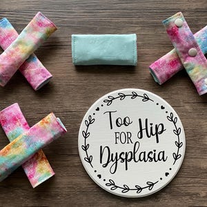 Capas para arreios Pavlik, roupas para arreios Pavlik, capas para arreios para displasia do quadril, estampas reversíveis de galáxias e águas, prontas para envio