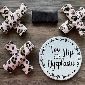 Capas para arreios Pavlik, roupas para arreios Pavlik, capas para arreios para displasia do quadril, estampas reversíveis de chita e pretas, prontas para envio