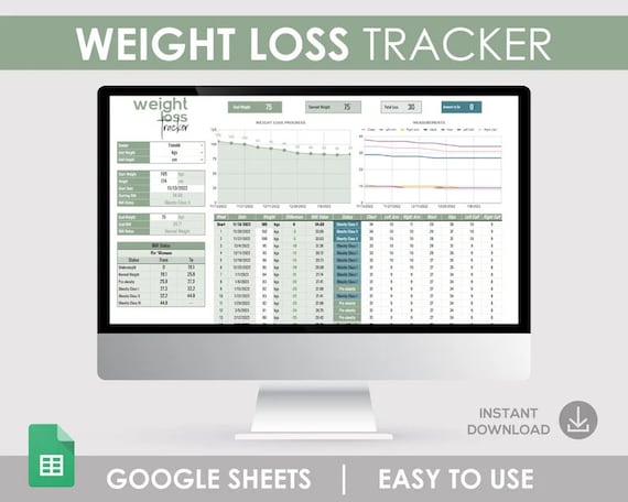 Effective Weight Loss Tracker: Track Progress Monitor Body - Etsy