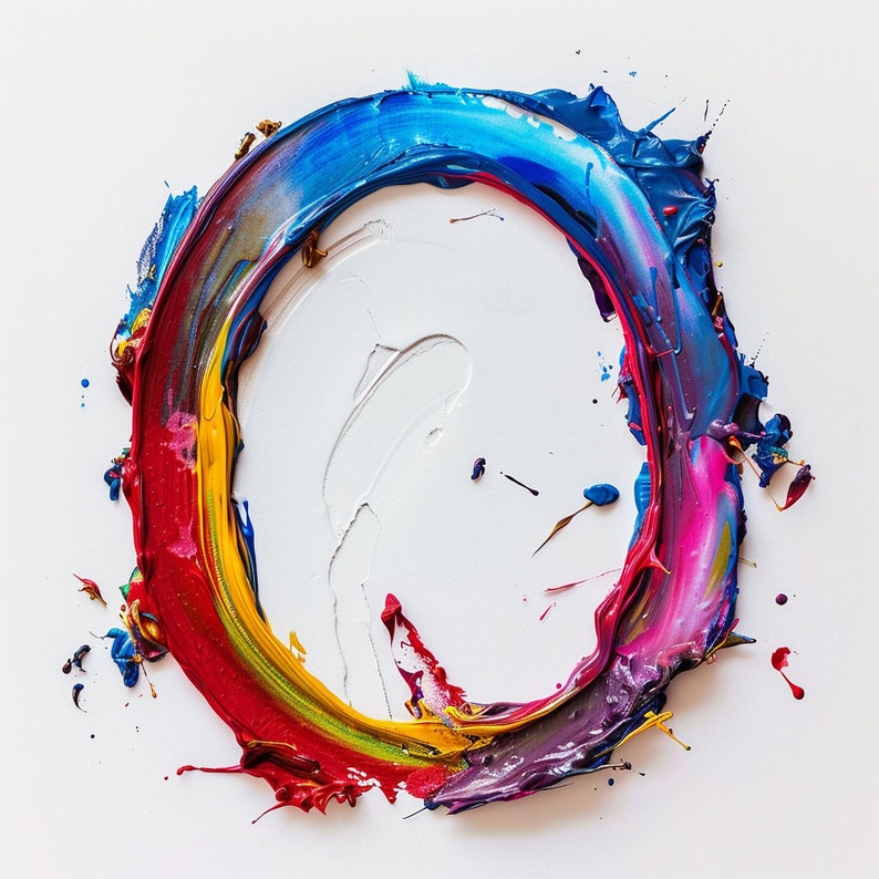 Colorful Painted Alphabet Clipart Bundle AZ Letters SVG PNG High