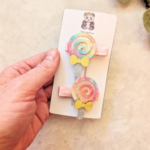 Lollipop cute hair clips Trending now Rainbow Girls hair accessory Toddler Candy Hair Clips Small baby girl 1st Birthday Gift