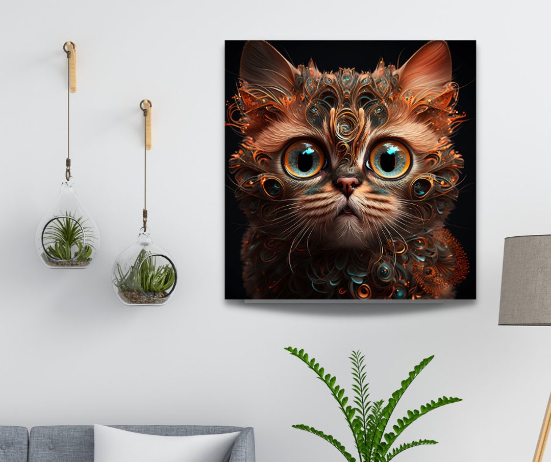 Cute Ai CAT 4 Digital Art Print, AI Generated, Wall Art, AI Art ...