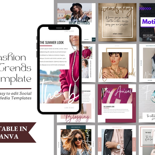 Fashion Trend Post for Instagram Bloggers | Templates | Fashion Feed-Stories-Icons | Fashion Content | Fashion Brand | Fashion Engagement