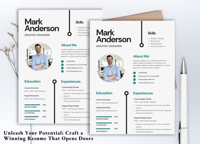 Clean Canva CV Resume Template for Canva Professional CV Template