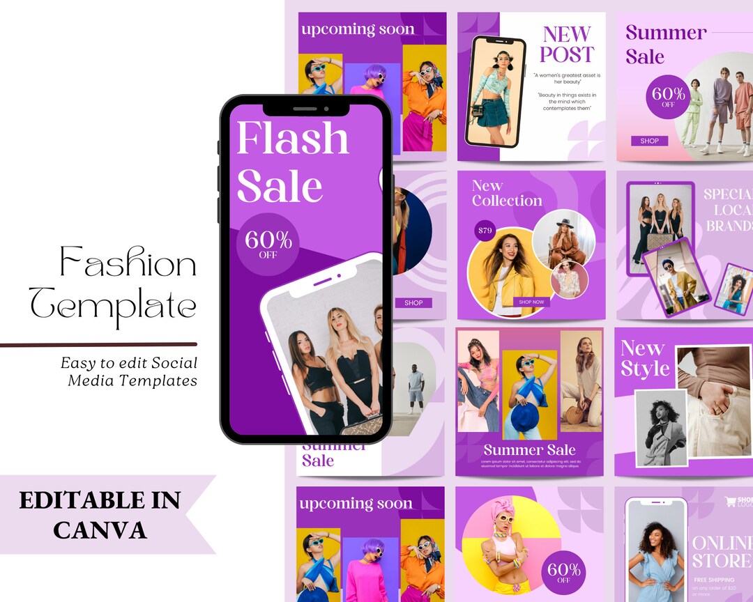 Fashion Canva Templates Fashion Instagram Templates Fashion Feed