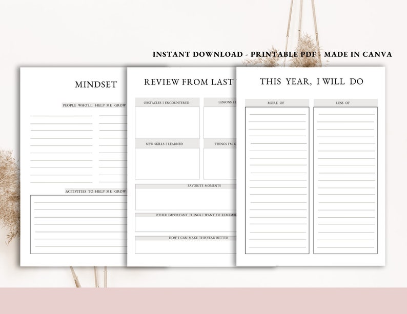 Printable Goal Planner Bundle, Daily, Weekly, Monthly, Quarterly ...