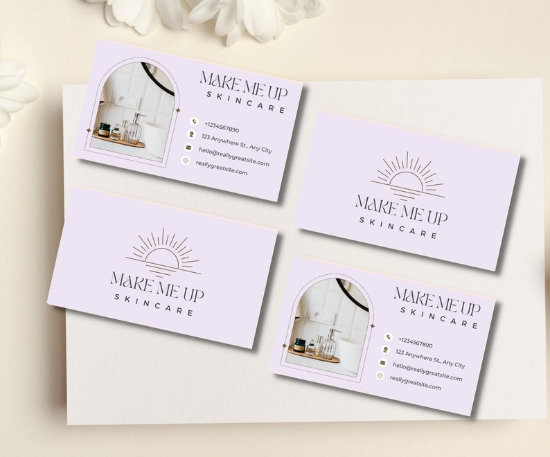 SKIN CARE Business Card, Business Card Template, Editable Business Card