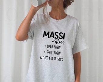 Massi Shirt, Massi Gift, Auntie Shirt, Massi Gift Idea, Masi Shirt, Desi Apparel, South Asian, Indian Shirt, Punjabi Gift, Gift for Massi
