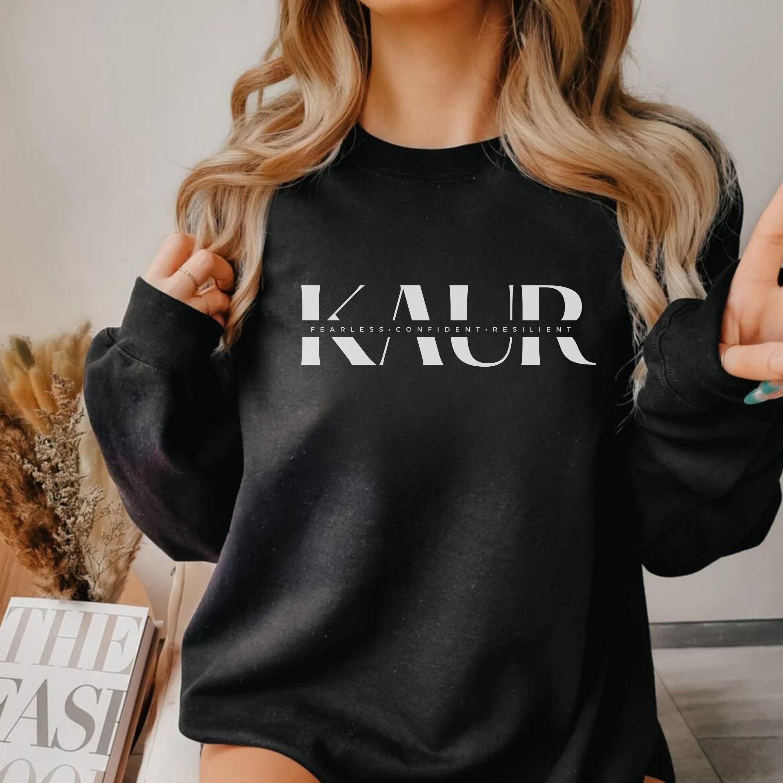 Original Kaur Crewneck, Sikhi Sweater, Fearless Kaur, Resilient Kaur, Kaur Shirt, Sikhi Shirt, Clothing with Punjabi Saying, Sikh Store