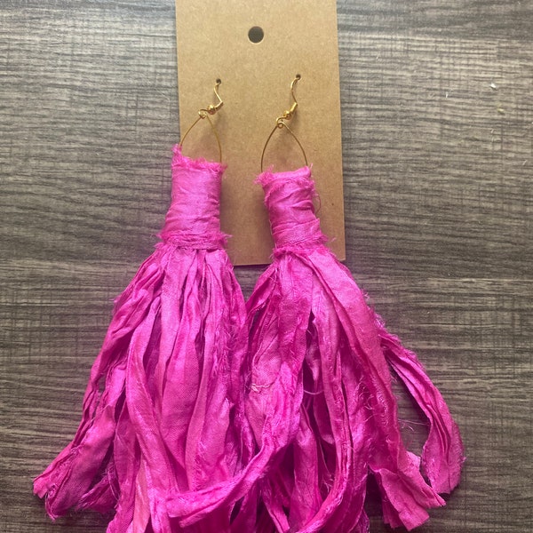 Yarn Tassel Earrings Etsy