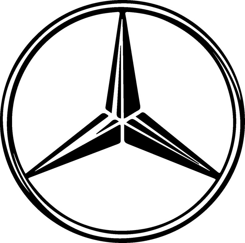 Mercedes Benz Logo Silueta Clipart Cricut vector svg png - Etsy México
