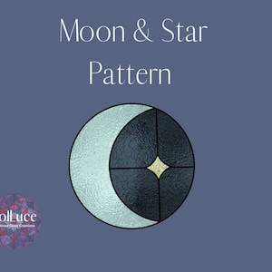 Moon & Star Stained Glass Pattern