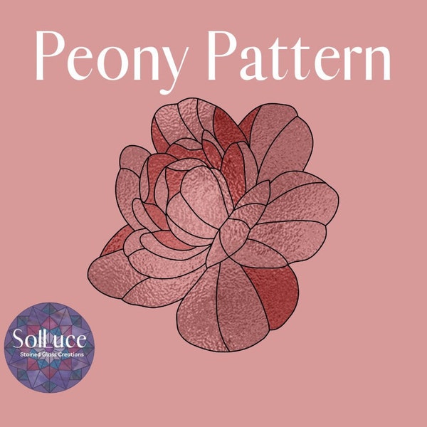 Peony Stained Glass Pattern