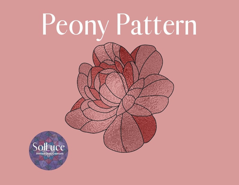 Peony Stained Glass Pattern - Etsy