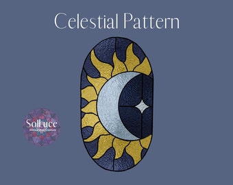 Patrón de vitral celestial