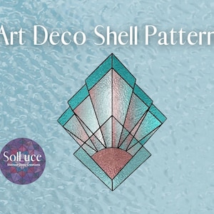 Art Deco Shell Stained Glass Pattern