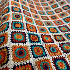 Baby Crochet Blanket, Granny Square Blanket, TV Blanket, Colorful Blanket, crochet afghan blanket, Knitted Blanket, sofa throw,roomdecor