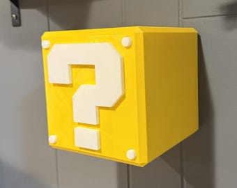 Mario Question Block Shelf 6" Size