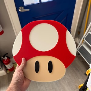Mushroom Powerup from Mario Brothers 3d Printed Artwork
