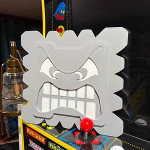 Thwomp Mario Brothers Bros 3D Wall Art Fan Art Up to 12&quot; in Size