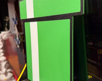 Video Game Artwork 3D Printed 2D Flat Game Art 12" in Size -- Question Block, Tube, Brick, Yoshi Egg, PAC Man, Characters and More!