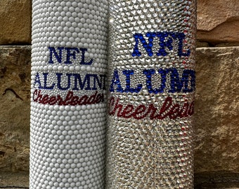 Evento especial Alumni Cheerleader Rhinestone Vaso personalizado Vaso flaco de 20 oz